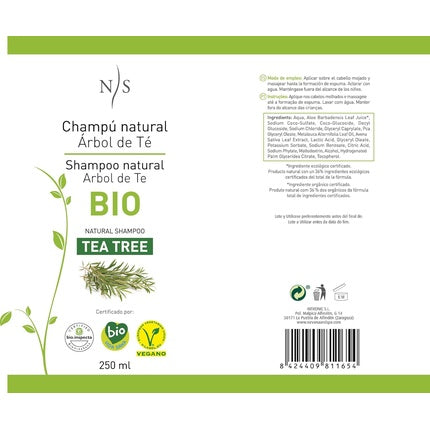 Șampon, Nirvana Spa, Tea Tree, bio, 250ml