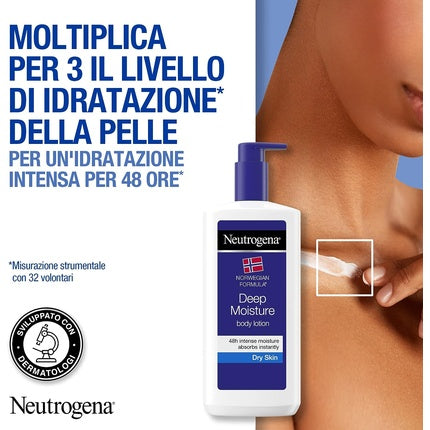 Neutrogena Fluid pentru Corp, Hidratare Intensă, 400 ml, Alb cu Pompă Albastră