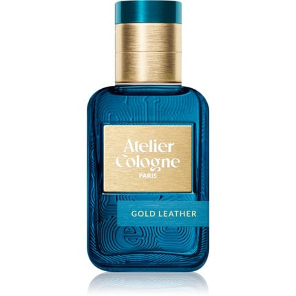 Eau De Parfum Atelier Cologne Rare Gold Leather, 30ml, sticlă albastră cu etichetă aurie