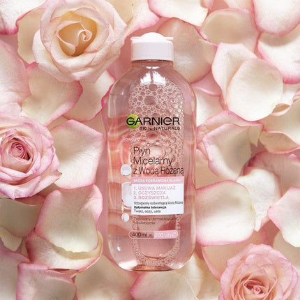 Lichid Micelar Garnier cu Apa de Trandafir 400ml