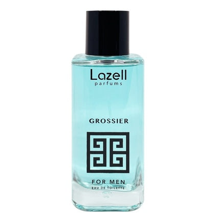 Parfum pentru bărbați, Lazell Parfums, Grossier For Men, apă albastră, capac negru, 100ml