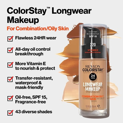 Fond de ten, Revlon Colorstay, SPF 15, Medium Beige