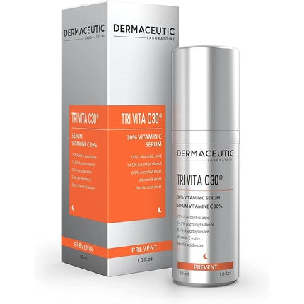 Ser antirid, Dermaceutic Tri Vita C30, vitamina C si E, 30ml