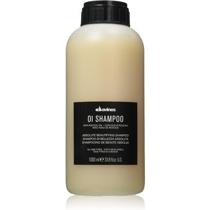 Șampon Davines Ol, 1000 ml, sticlă plastic bej, dop negru