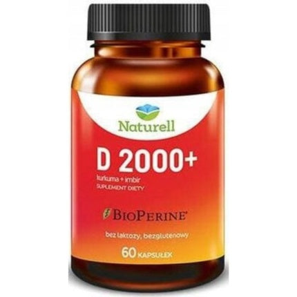 Supliment Vitamina D3, Naturell, D 2000+, 60 capsule, turmeric, ghimbir