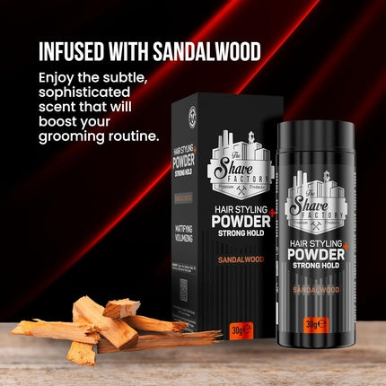 Pudră Styling, The Shave Factory, Sandalwood, 30g