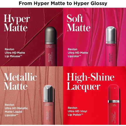 Ruj Revlon Ultra HD, Mat Metalic, Dazzle