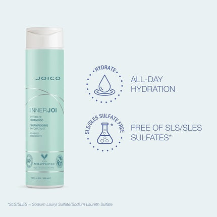 Șampon Joico InnerJoi Hydrate, vegan, verde