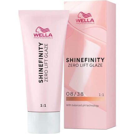 Vopsea păr, Wella Shinefinity 08/38, 60ml