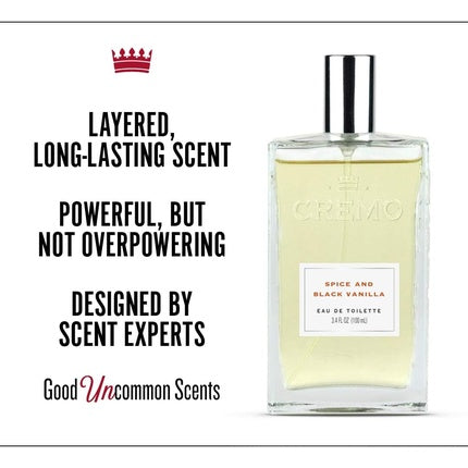Eau De Toilette Bărbați, Cremo, Spice and Black Vanilla, 100ml