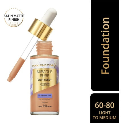 Fond de ten, Max Factor, Miracle Pure Skin, nuanta deschisă-medie