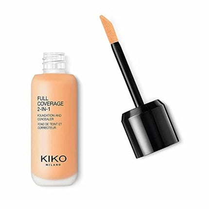 Fundație KIKO Milano Full Coverage 2-In-1, Neutral Gold 95, 29 ml, cu aplicator