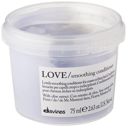 Condiționator Davines LOVE Smoothing pentru păr creț sau aspru, 75 ml
