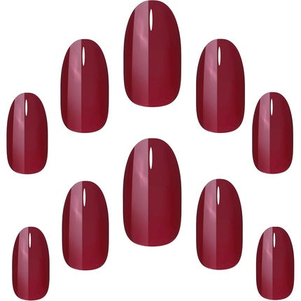 Unghii False, Elegant Touch, Ruby Red, Ovale