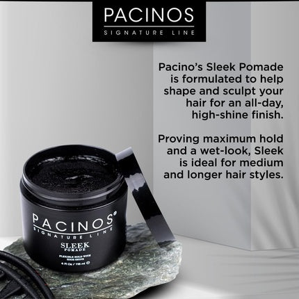 Gel Pacinos Sleek Pomade, negru, 118 ml
