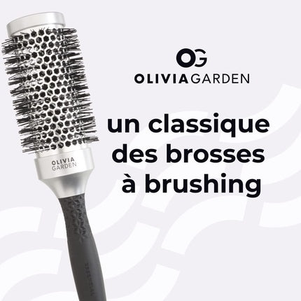 Perie pentru păr, Olivia Garden Essential Blowout, Silver, 45 mm