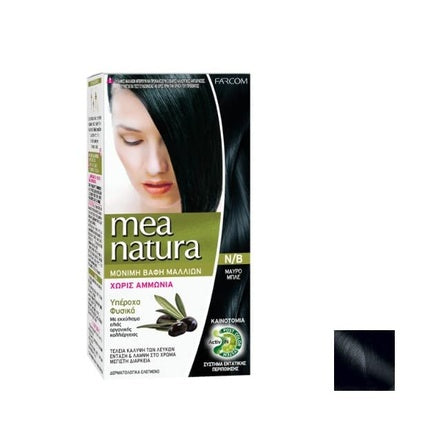 Vopsea de păr, Farcom, Mea Natura, albastru negru, fără amoniac