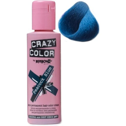 Vopsea de păr, Crazy Color, Peacock Blue, 100 ml, 4 buc