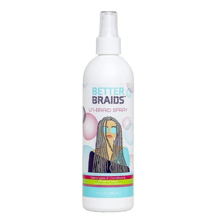 Better Braids Un-Braid Spray Detangler, 12 fl oz, alb