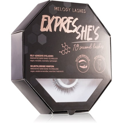 False Eyelashes Melody Lashes Expressed, set de 2 buc, negru