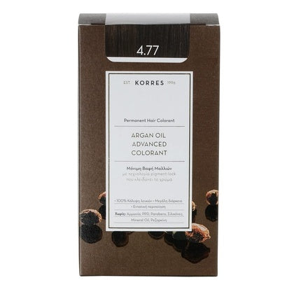 Vopsea de păr, Korres, Argan Oil, Maro ciocolatiu 4.77