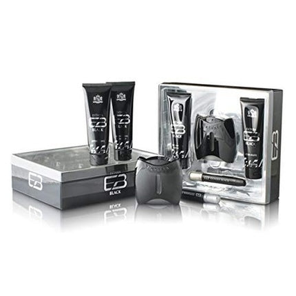 Set Cadou Parfum New Brand Prestige Extasia Black EDT Spray 3.3oz Gel de Duș 4.3oz Balsam După Rase 0.67oz