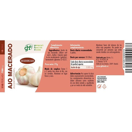 Supliment alimentar, Ghf, usturoi macerat 700mg, 104g