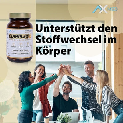 AxeMed Complex B, 60 Capsule, Formulă cu 9 Vitamine
