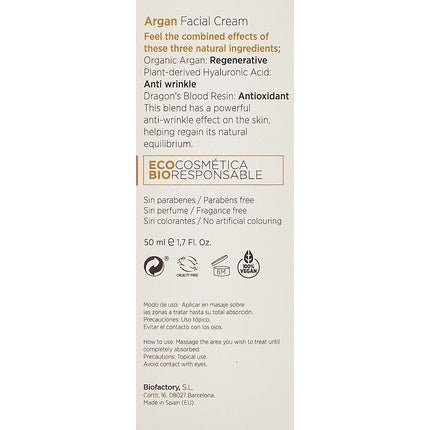 Cremă Antirid Față Mon Deconatur Argan Organic 50ml