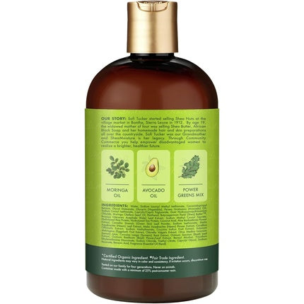 Șampon SheaMoisture Power Greens Moringa, Avocado, Verde