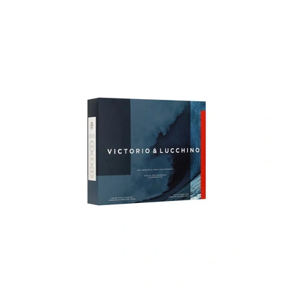 Set Parfum Victorio & Lucchino, V Y L Agua Man N2 & N8, 150ml + 30ml, Culoare albastru cu detalii roșii