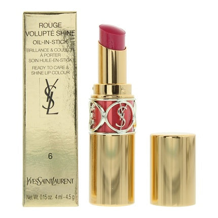 Yves Saint Laurent Rouge Volupte Shine 6 Pink Safari - Ruj Lucios pentru Buze