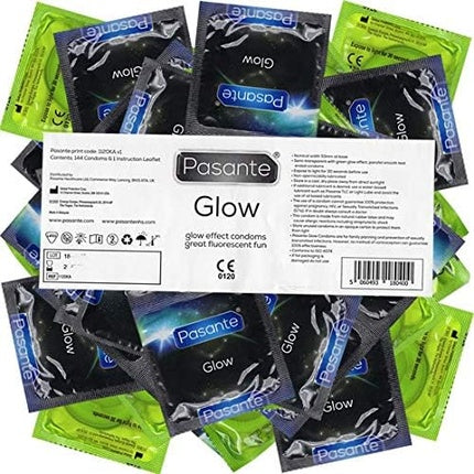 Prezervative Pasante Glow, fosforescente, set 144