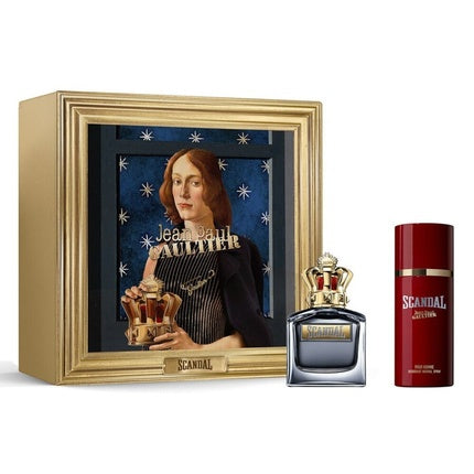 Jean Paul Gaultier Scandal For Him, Set cadou, Eau de Toilette 100ml + Deodorant 150ml, ambalaj auriu