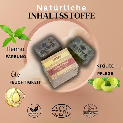 Vopsea păr, Sattva Ayurveda, Henna, maro închis