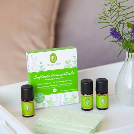 Set uleiuri esențiale Primavera, 3 x 5 ml, lavandă, mentă