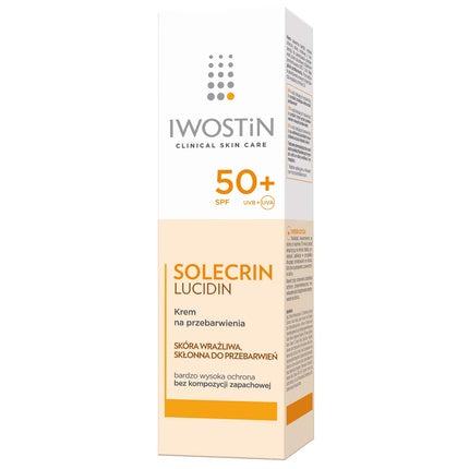 Cremă de față, Iwostin, Solecrin Lucidin, SPF 50+, 50ml