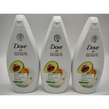 Gel de duș, Dove, Nourishing Secrets, 500 ml, set 3 bucăți