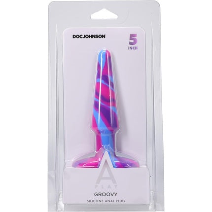 Plug anal Doc Johnson Groovy, multicolor, 12.7cm