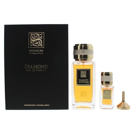 Set Cadou Parfum, Signature Sillage Diamond D'Orient, 2 piese (100ml + 15ml), pentru bărbați, ambalaj elegant