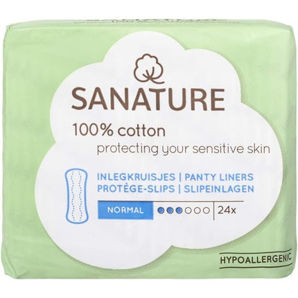 Sanature Panty Liners, Normal Cotton, 24 buc