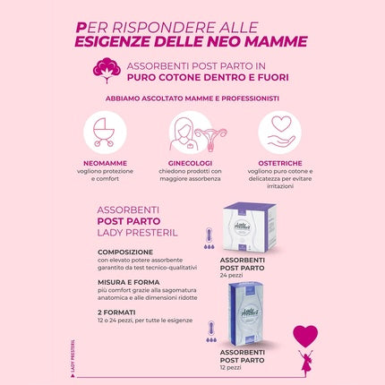 Amortizoare Postpartum Lady Presteril, 20 bucăți
