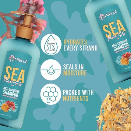 Șampon anti-cădere, Mielle Organics, Sea Moss, 280g