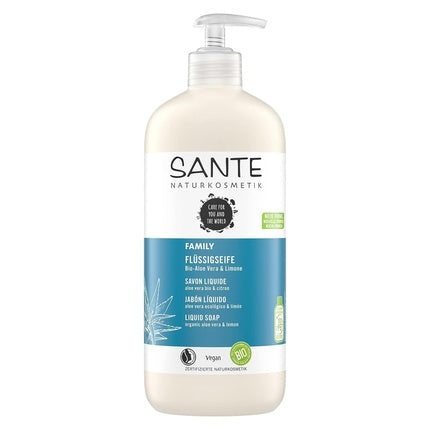 Săpun lichid pentru mâini cu Aloe Vera și Lămâie, Sante Naturkosmetik, 500 ml