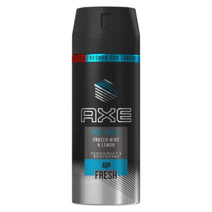 Axe Deodorant Spray For Men Ice Chill 150ml, Negru, Frozen Mint & Lemon