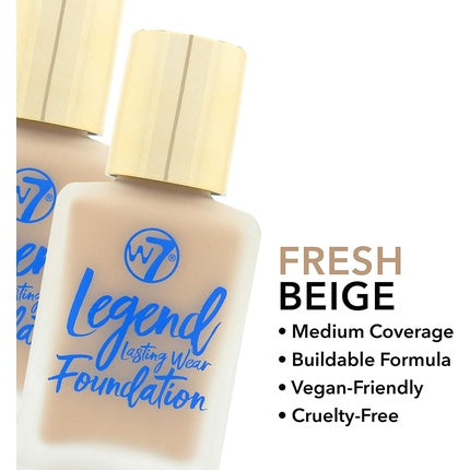Fond de ten, W7, Legend, semi-mat, 28 ml, bej