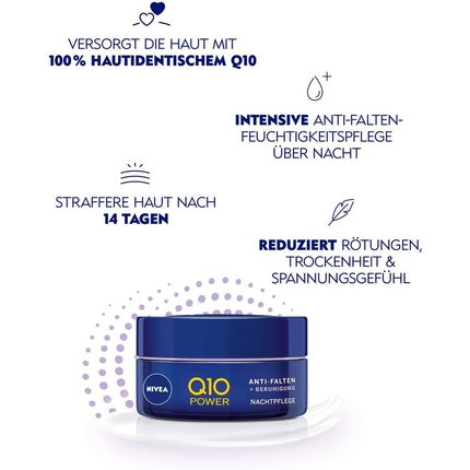 Cremă de noapte, Nivea, Q10 Power, 50ml, albastru