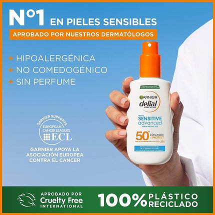 Spray protectie solara, Garnier, Delial Sensitive Advanced, SPF50