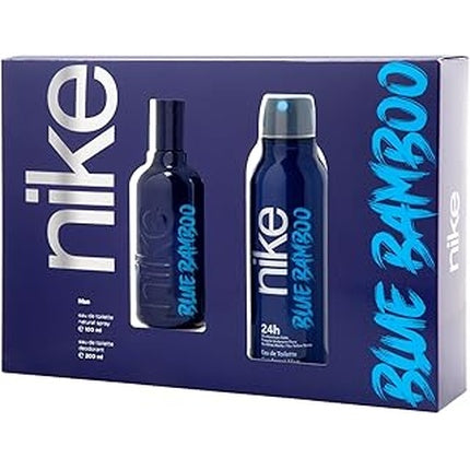 Set Cadou Parfum Nike Blue Bamboo, Apă de Toaletă pentru Bărbați, 100 ml + Deodorant 200 ml