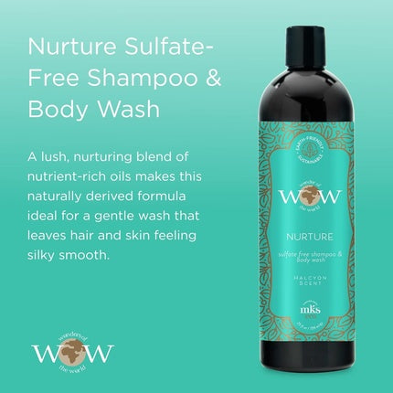 MKS eco WOW Shampoo & Body Wash, Halcyon Scent, 25 Fl Oz